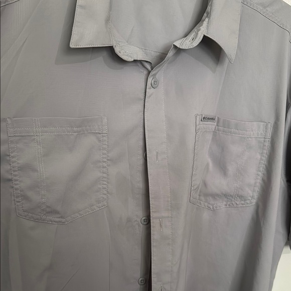 Columbia Gray Casual Button Down Shirt dry fit for Effortless Style - Picture 4 of 9